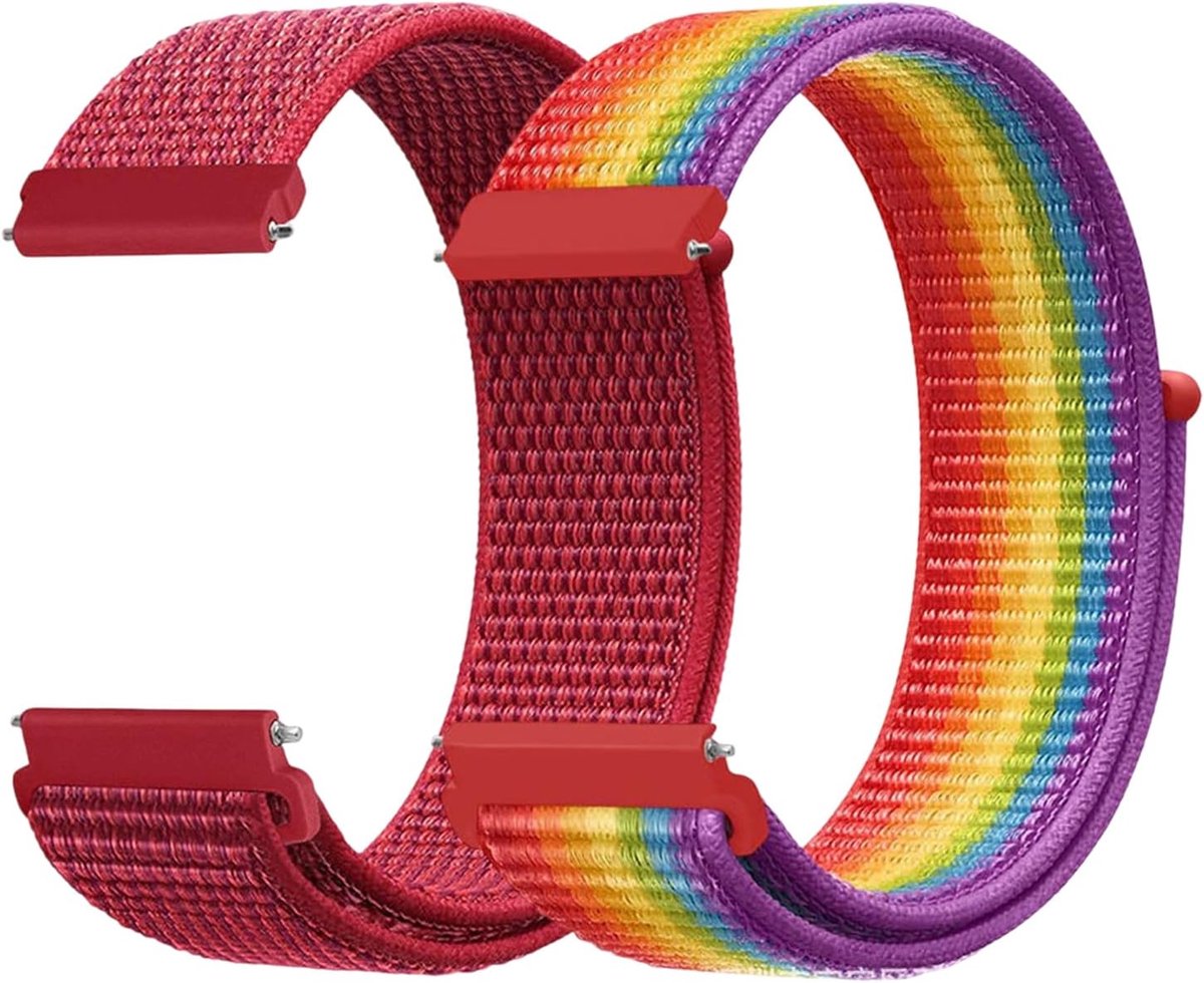 2 x Children's Nylon Bracelets, 20 mm, Children's Smartwatch Bracelet, Fastener, Adjustable Replacement Straps for - ShopVlot