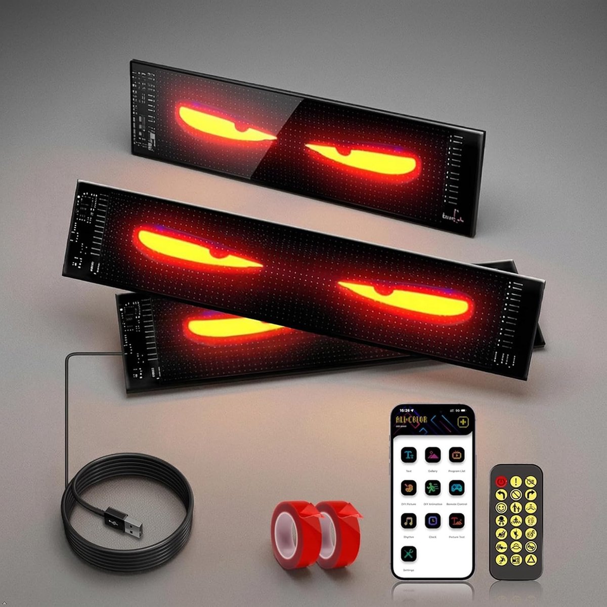 2pcs Devil Eyes Lights for Truck, Devil Sucking LED Eyes for Truck with App/Remote Control, Waterproof LED Display for - ShopVlot