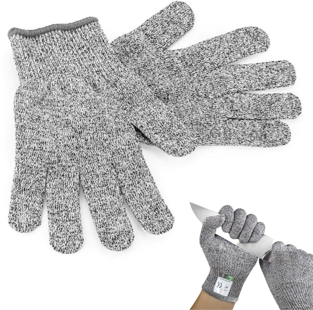 Snijbestendige Handschoenen Niveau 5 - Voedselveilige Werkhandschoenen voor Keuken, Tuinieren en Houtbewerking - 1 Paar Beschermhandschoenen