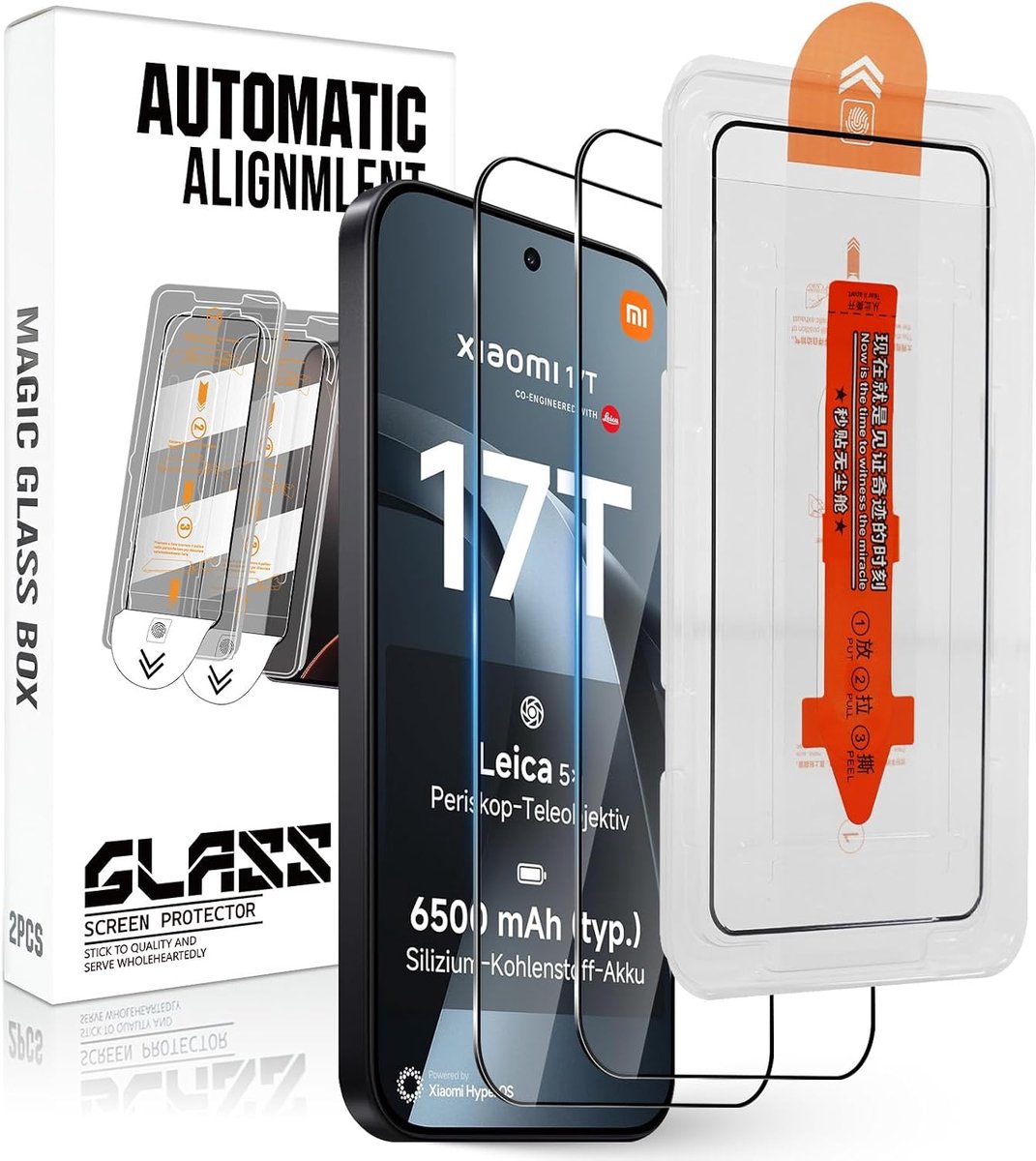Holilo Privacyfolie voor Xiaomi 17T, gehard glas, autoinstallatie, 9H hardheid, anti-spy, displayfolie, krasbestendig - ShopVlot