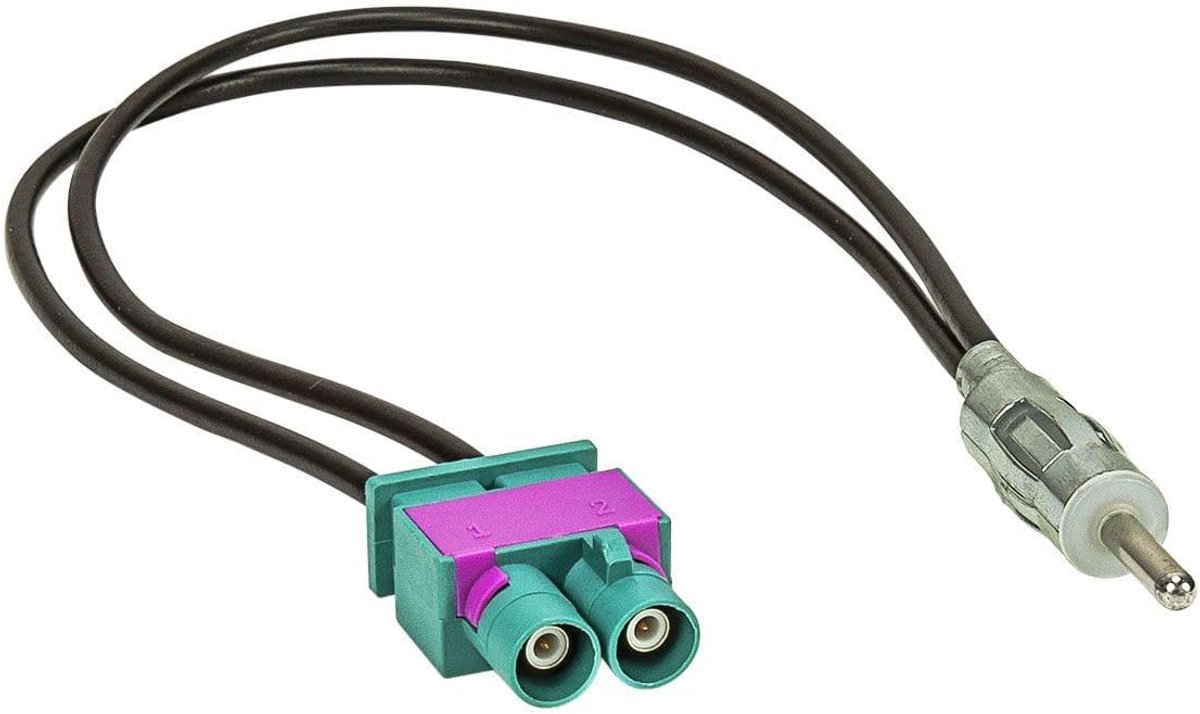Antenneadapter Fakra naar DIN - dubbel Fakra (m) naar DIN (m) - 150 Ohm - verbinding voor Audi, Seat, Skoda en meer - ShopVlot