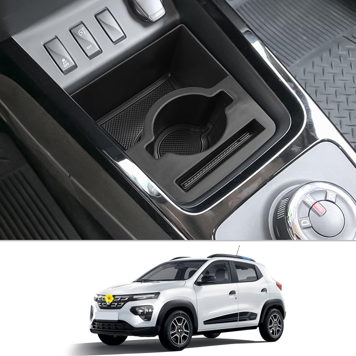Center console organizer - Dacia Spring Electric EV 2021-2024 - multifunctioneel - optimale opslagruimte - ShopVlot