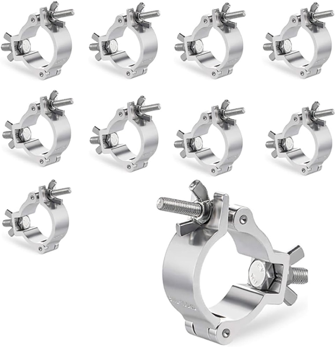 Stageverlichting Klemmen 10 Stuks - Aluminium - 200kg Laadvermogen - Voor Veilig Bevestigen van Verlichting - ShopVlot