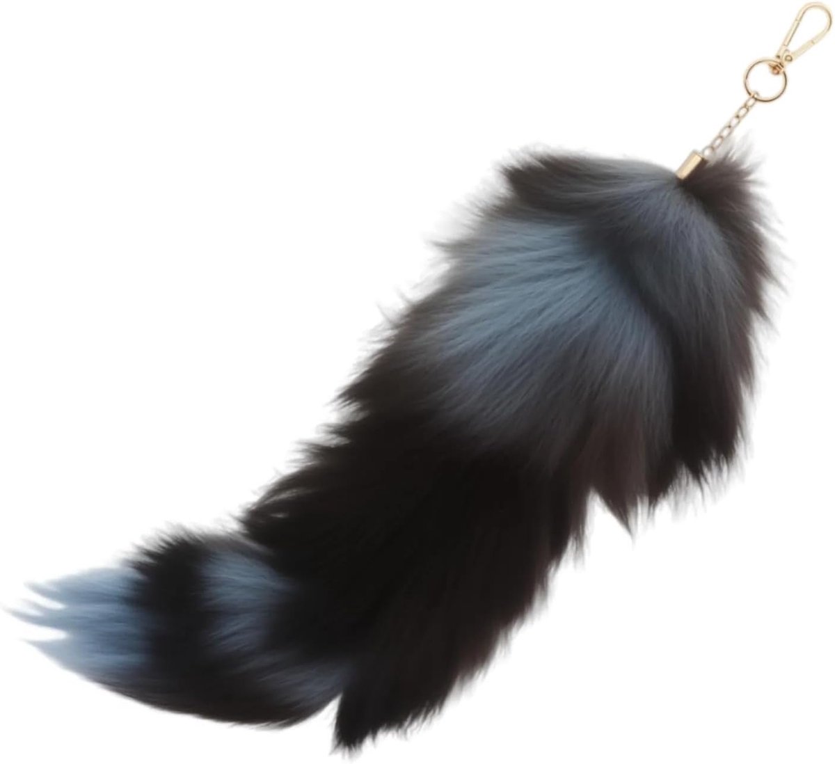 Pluche vossenstaart-hanger 40 cm - zachte kunstbont - pluizige sleutelhanger - decoratie voor tassen - ShopVlot