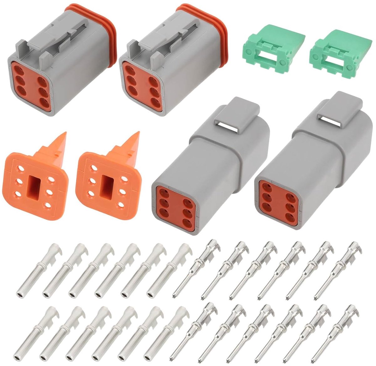 Waterdichte elektrische connector set 6-polig - DT04-6P en DT06-6S - betrouwbare verbinding voor automotive toepassingen