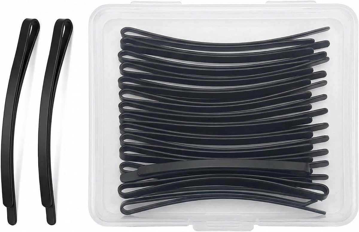 Haarklemmen 6.5CM - zwarte metalen haarspelden - stevige grip - ideaal voor haarstyling - ShopVlot