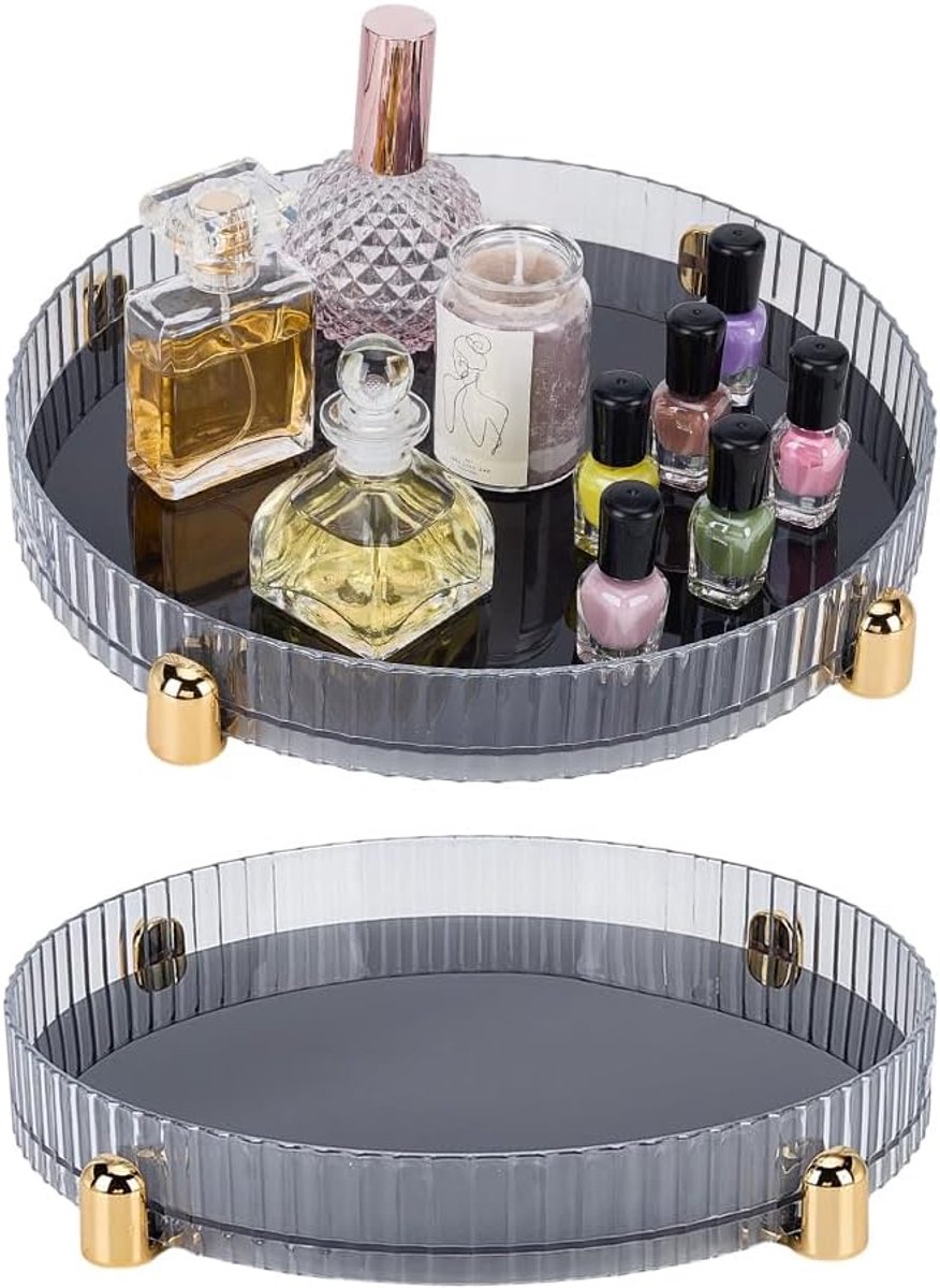 Make-up en parfumorganizer 360 draaibaar - zwart - 310 x 45,5 mm - ruimtebesparend en praktisch - ShopVlot