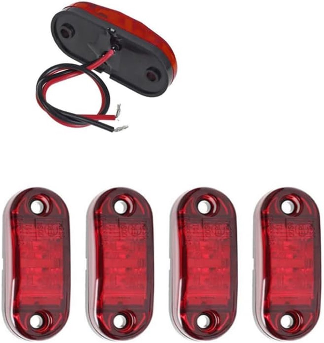 LED Limitlamp 12V-24V - Rood - E-test E9 - Voorzijde aanhangwagen of truck - ShopVlot