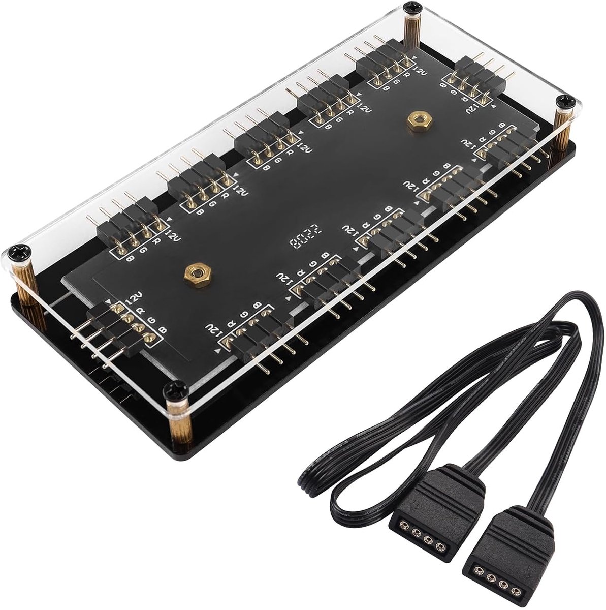 LED Splitter Kabel 10 Poorts - 12V RGB Hub - 4 Pins - Eenvoudige aansluiting voor LED Strips - ShopVlot