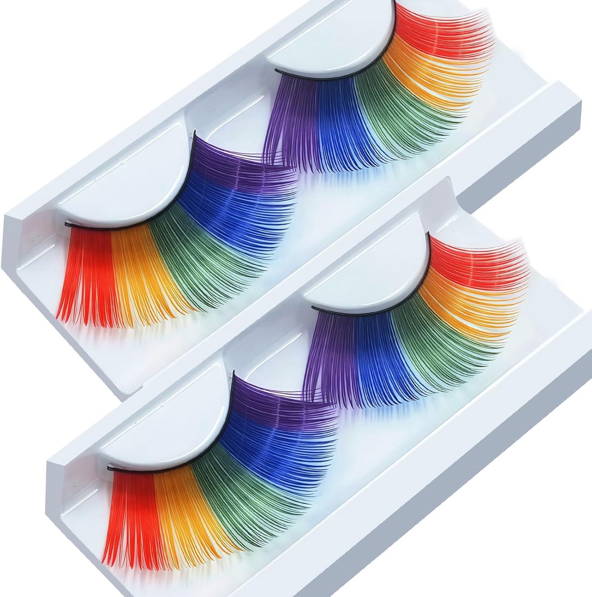 Valse Wimpers 2 Paar - Multicolour - Natuurlijk Uiterlijk - Perfect voor Carnaval - ShopVlot