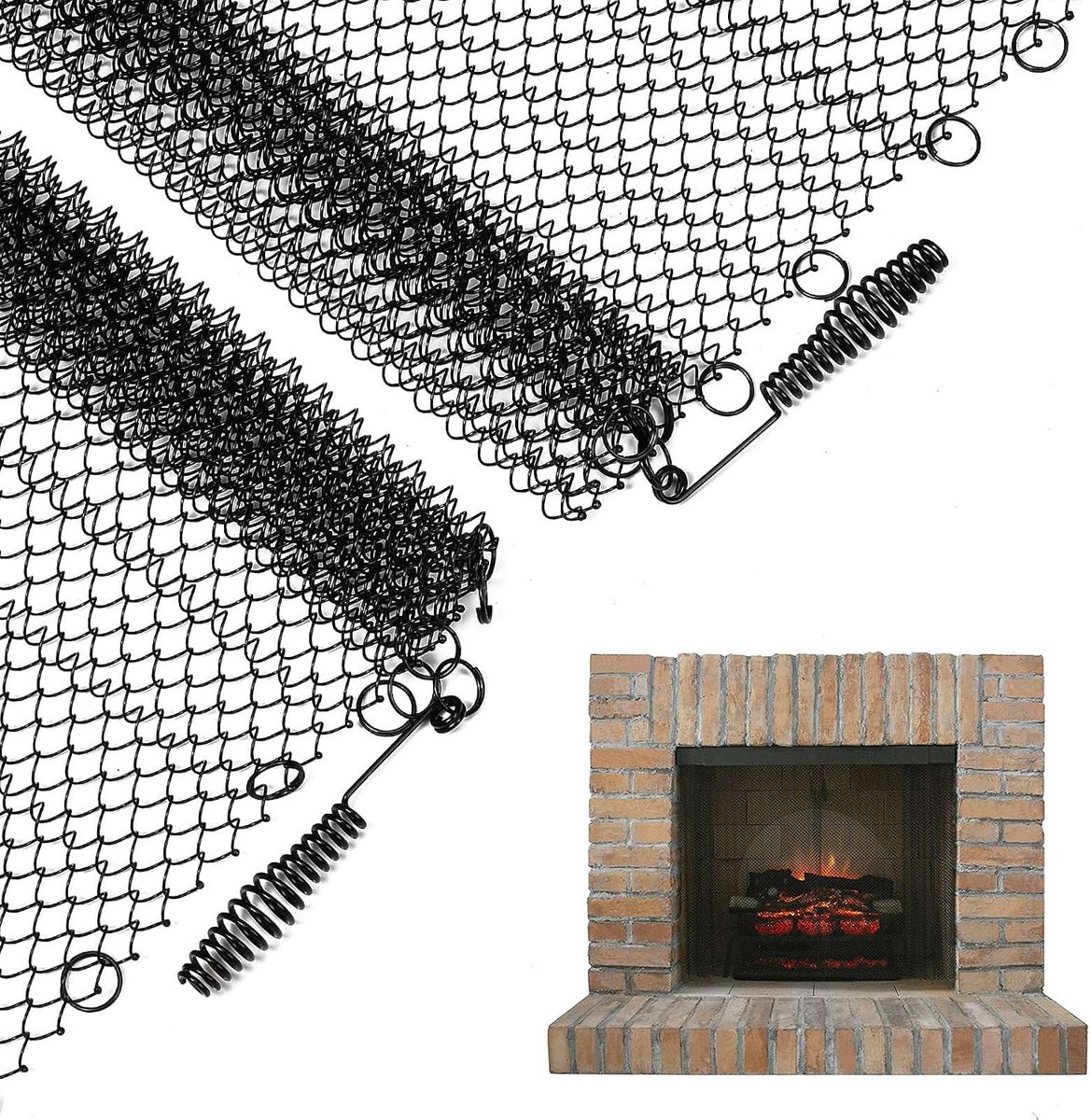 Vuurplaats bescherming - 24 x 18 inch - met handvatten - voorkomt schade door vonken - ShopVlot