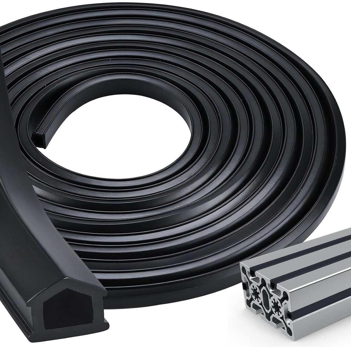 Homtone Aluminium Profile Edge Strip 8 mm Groove, 30 x 30/40 x 40 cm, Aluminium Profile Accessories, Flame Retardant - ShopVlot