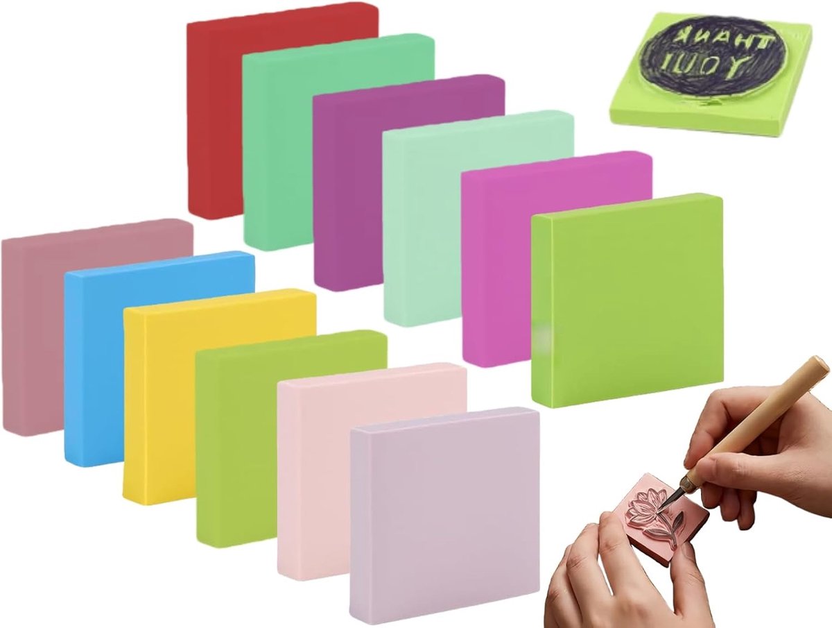 Gespecialiseerde zachte rubberen stempelblokken voor snijden, snijrubber-stempelmateriaal, voor doe-het-zelf snijwerk - ShopVlot