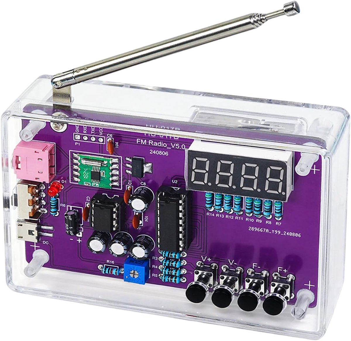 FM Radio Kit, Soldering Practice Kits DIY Electronics Soldering Kit Radio Module Receiver Kit 87-108MHz (with Case) - ShopVlot