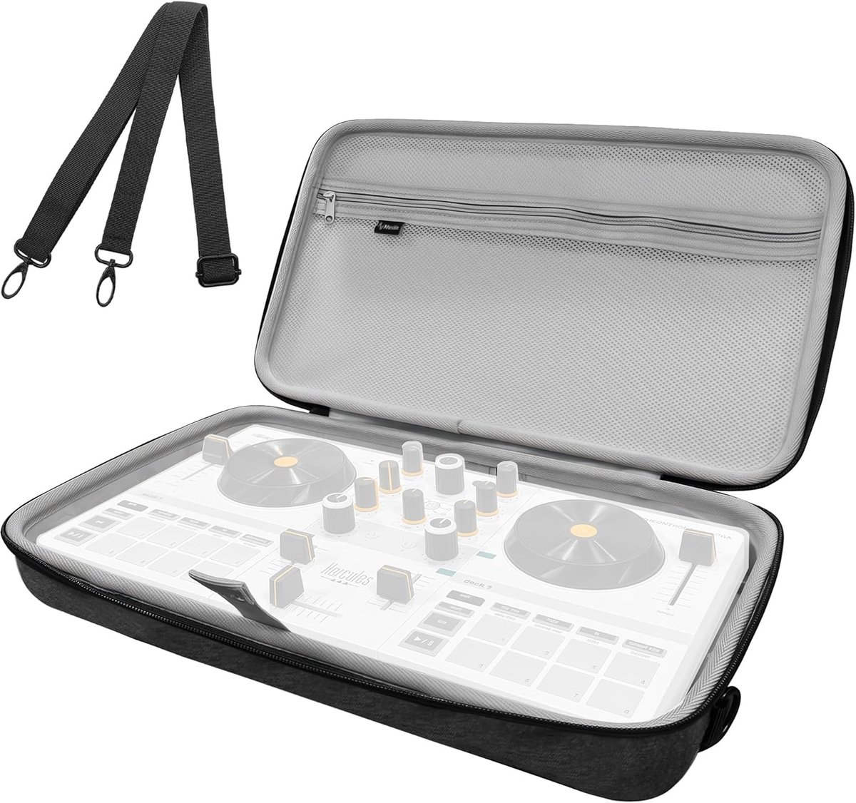 Musiin DJ Controller Cover Compatible with Hercules DJControl Mix Ultra, Hard Protection with Double Zippers, Mesh - ShopVlot