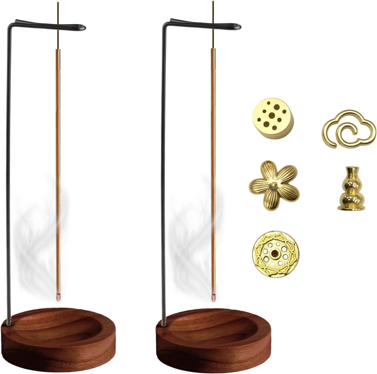 2pcs Incense Stick Holders, Handmade Wooden Foot Incense Stick Incense Stick Holder for Yoga, Meditation, Aromatherapy - ShopVlot