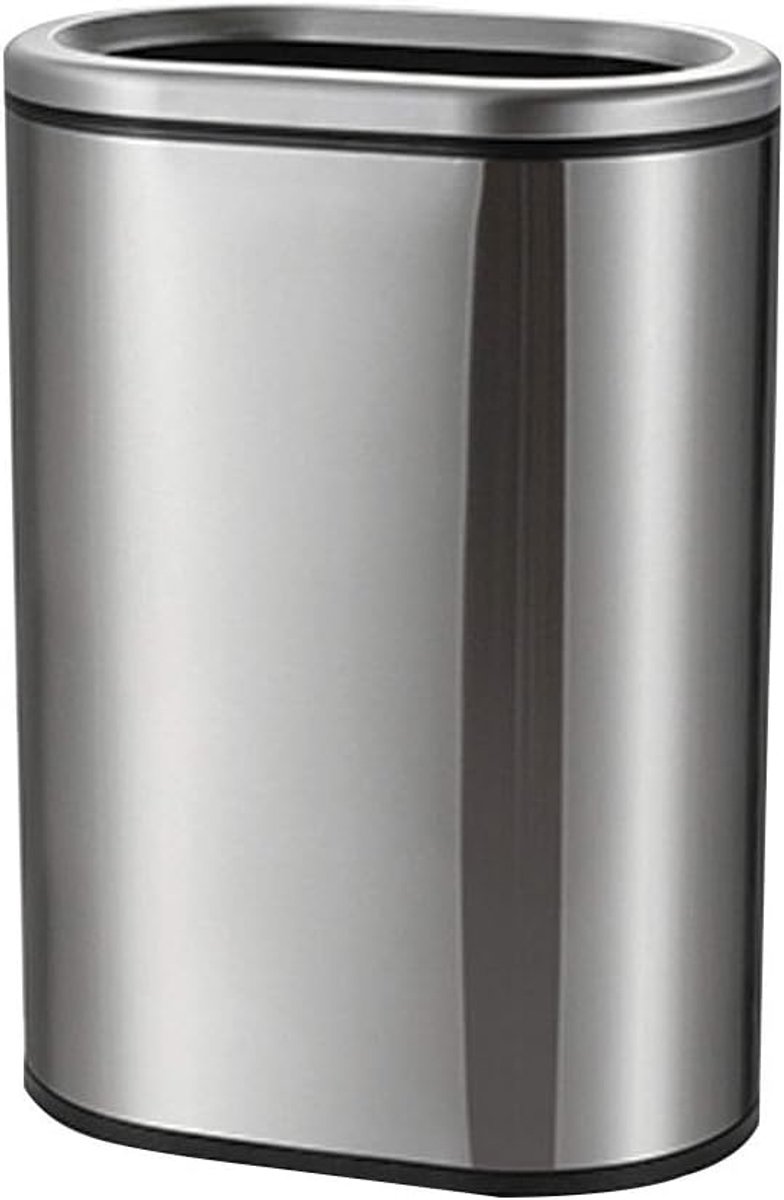 Oval pressure washer trash can stainless steel double bucket household kitchen living room bedroom bathroom narrow - ShopVlot