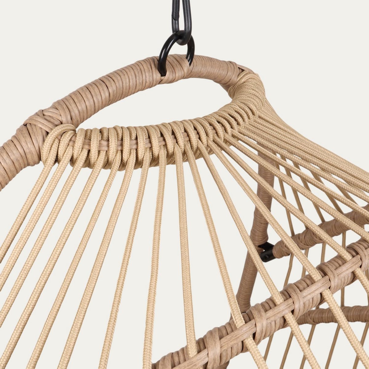 Swoods Egg Hanging Chair – Hanging Chair with Stand – For Indoor and Outdoor – Incl. Cushions – Egg Chair – Cocoon – - ShopVlot