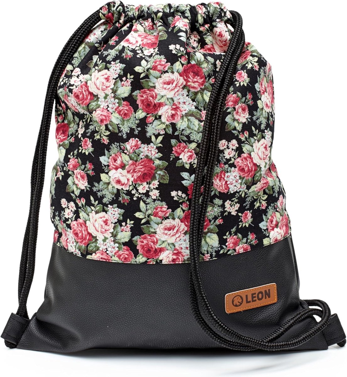 Leon Gym Bag with Inner Pockets, Zip, Backpack, Bag, Women, Men, Teens, Gym Bag - ShopVlot