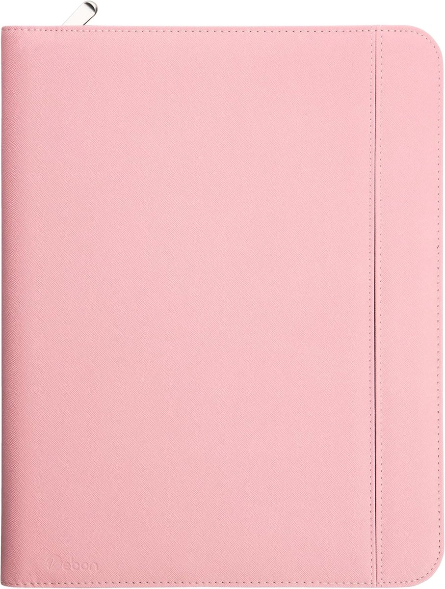 Vebon New York Writing Case A4 Large I Vegan Leather Zipper + Clipboard I Meeting Folder + Laptop Bag I Extra Storage - ShopVlot