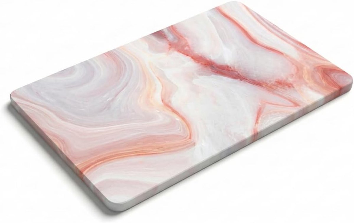 Diatomyt Natural Stone Mat Quick Drying Pebble Mat Non-Slip Instant Drying Mat for Shower, Bathtub and Bathroom (Pink - ShopVlot