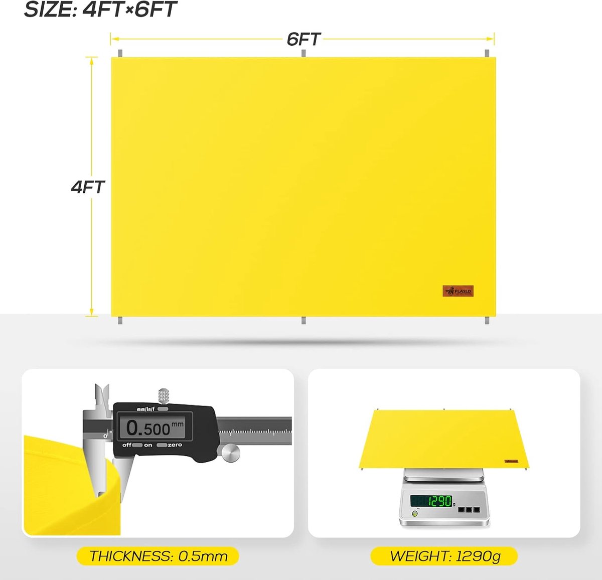 FLASLD Welding Blanket, Acrylic Coating, Welding Curtain, Welding Shield for Industrial and Home Use (120 cm x 180 cm - ShopVlot
