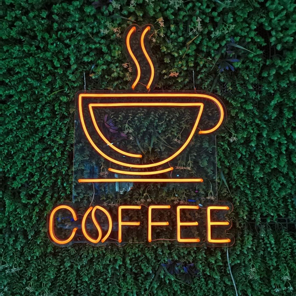 LED Neon Lighting Sign "Coffee", Incl. Adapter, 70x57cm, Extra Warm White - ShopVlot