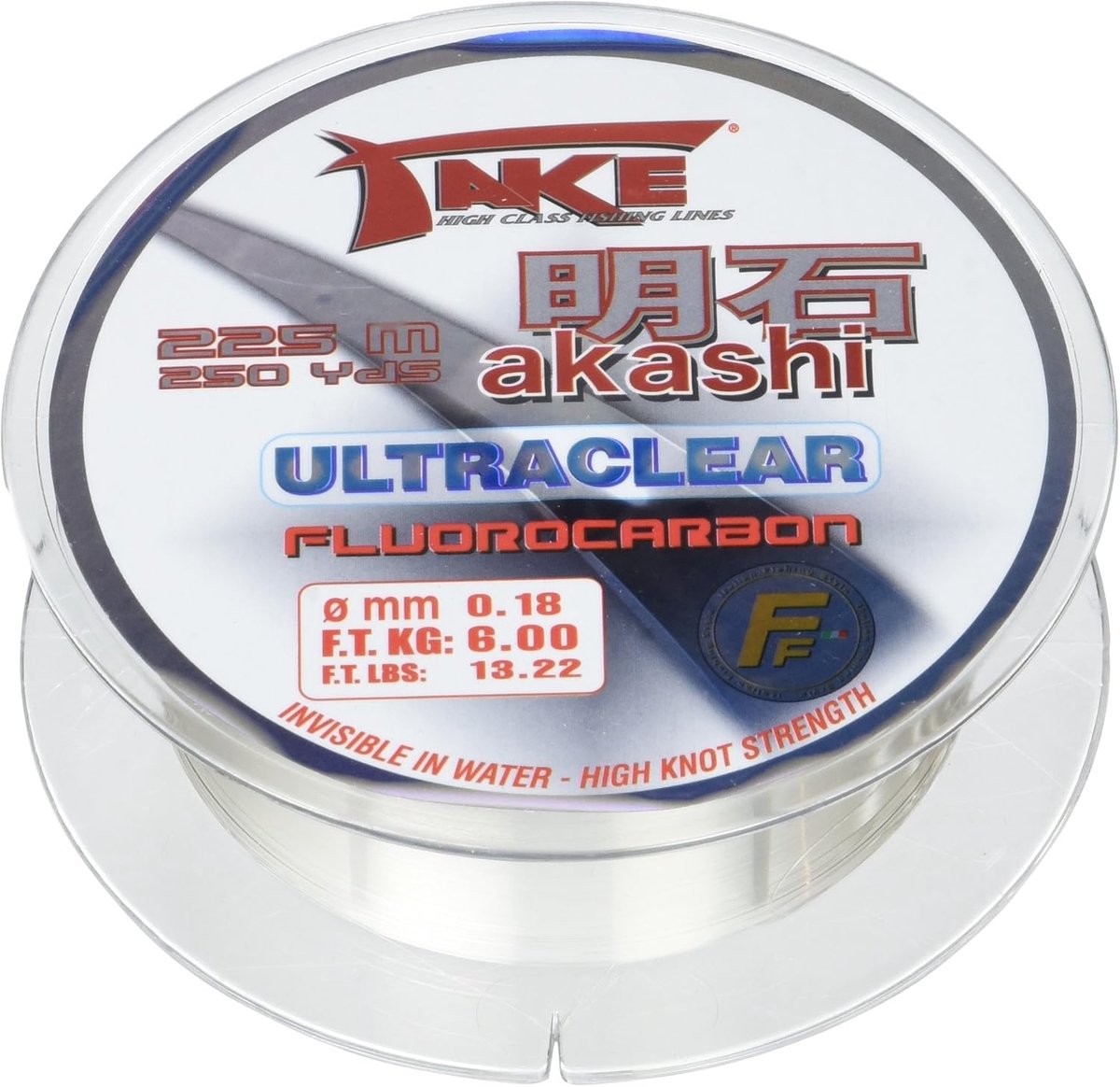 Lineaeffe Take akashi fluorocarbon 225 m x 0.18 mm, 6 kg ultra clear - ShopVlot