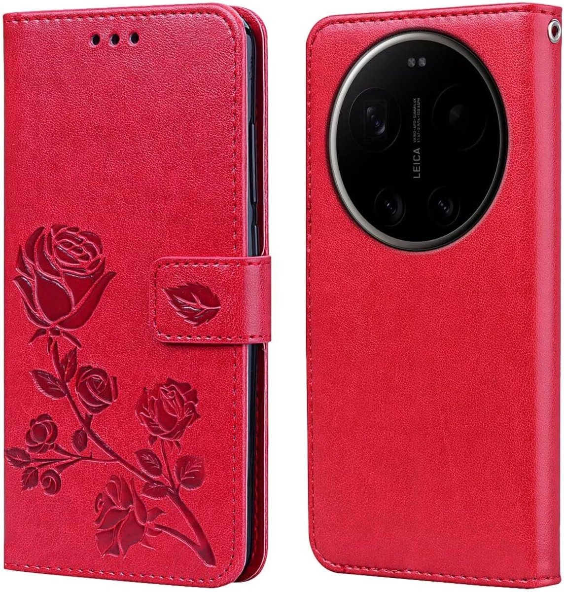 Lederen portemonneehoes voor Xiaomi MI 17 Ultra - roze patroon design - folio flip case - optimale bescherming - ShopVlot