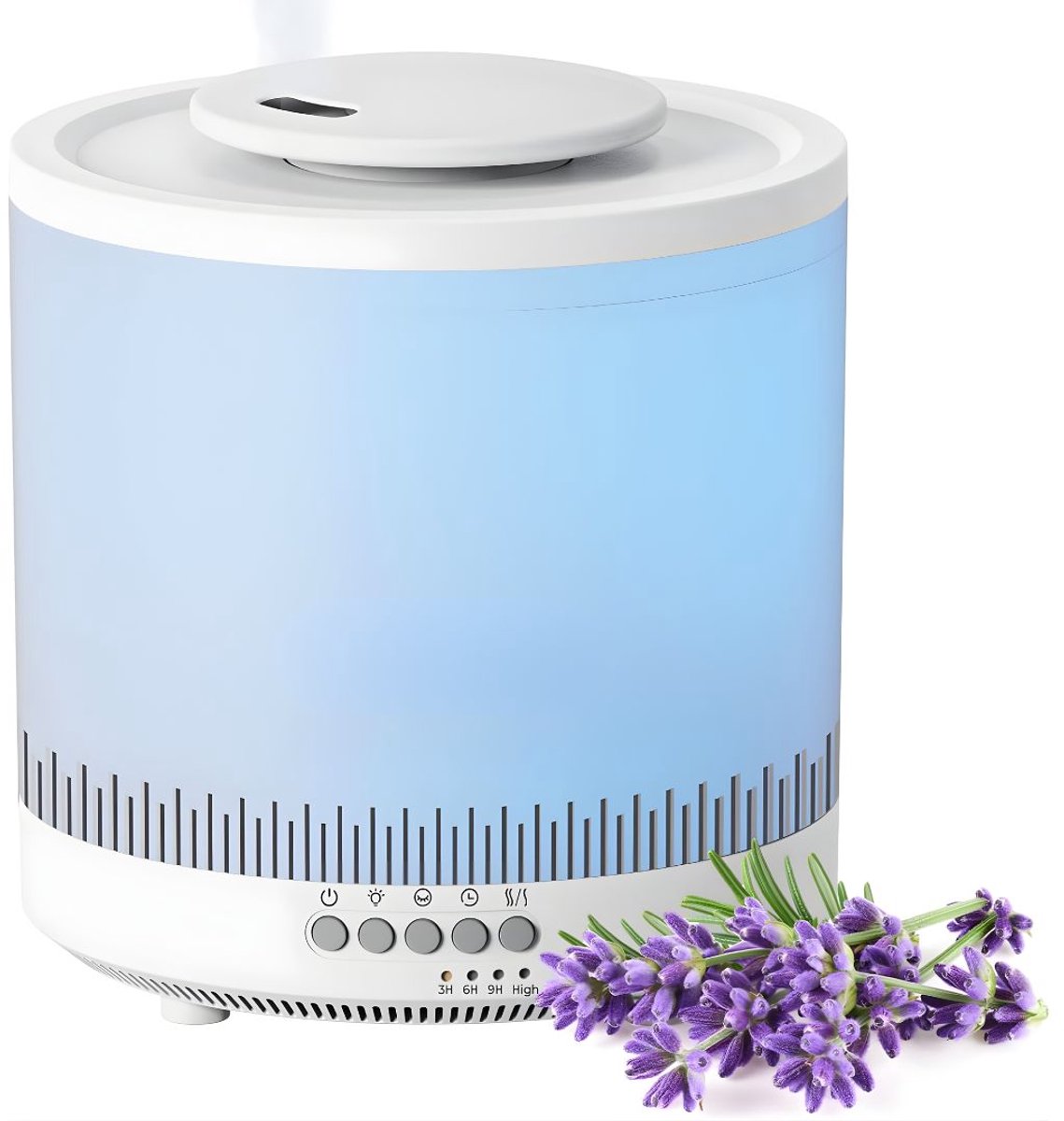 KIRA® Luchtbevochtiger - Voor Woon- & Slaapkamer - Stille Luchtbevochtiger - Blauw - 17cm x 17cm x 20cm