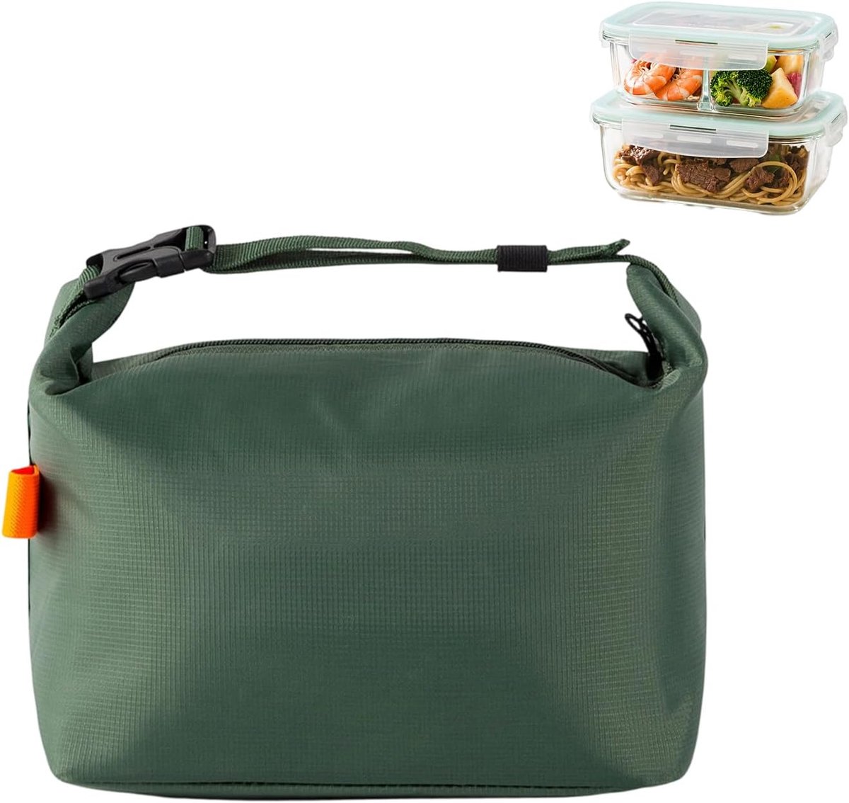 Geïsoleerde lunchtas klein - waterafstotend Oxford-stof - verstelbare schouderriem - ideaal voor werk - ShopVlot