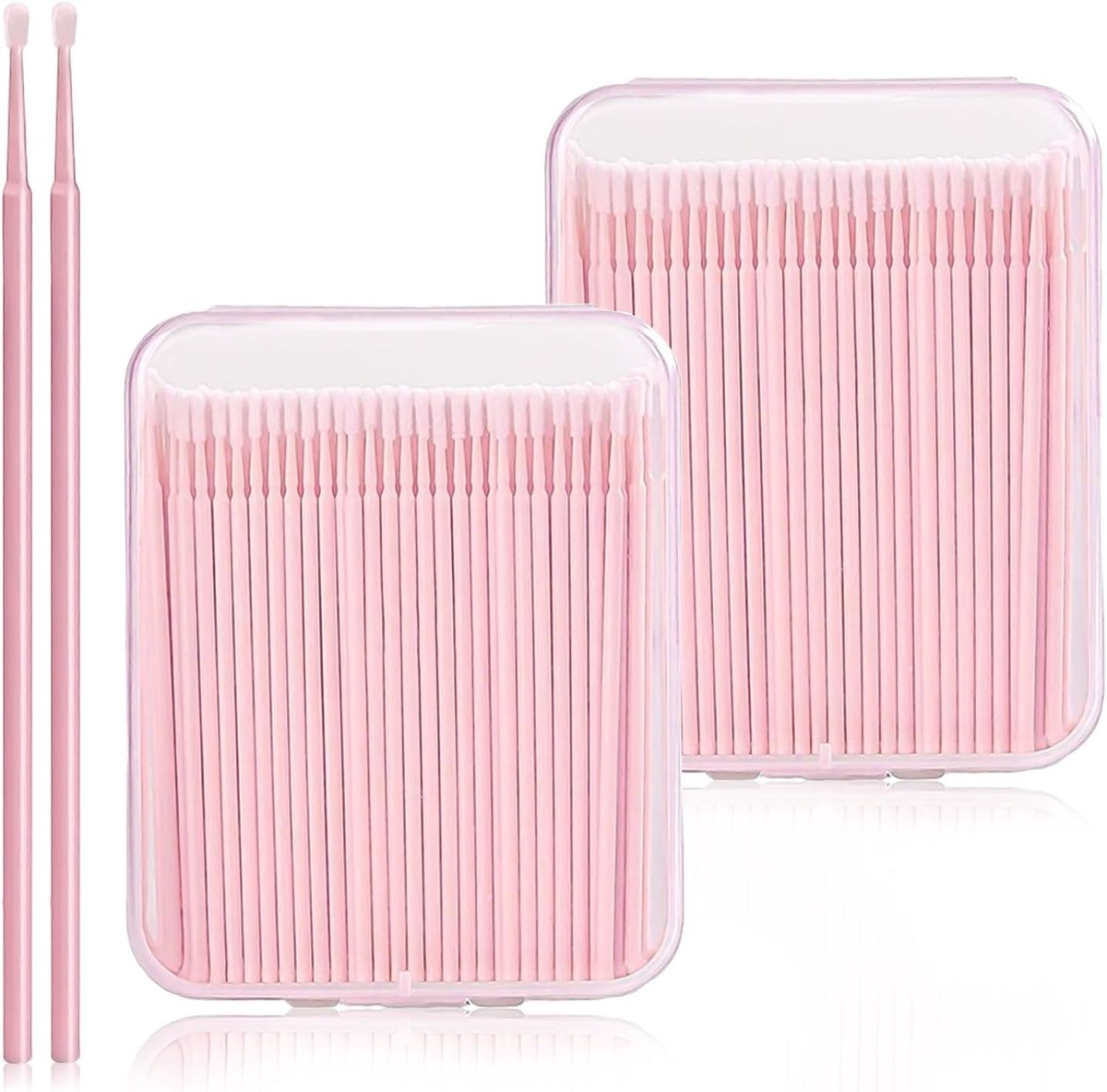 Microbrush Eyelash Extension 400 Stuks - Roze - Micro Applicator Brush - Voor nauwkeurige make-up applicatie - ShopVlot