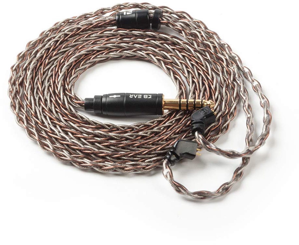 Oordopjes Kabel 0.8 mm 2 Pin - Gemengd Monokristallijn Koper en Zilverfolie - 8-Kern Upgrade Kabel - ShopVlot