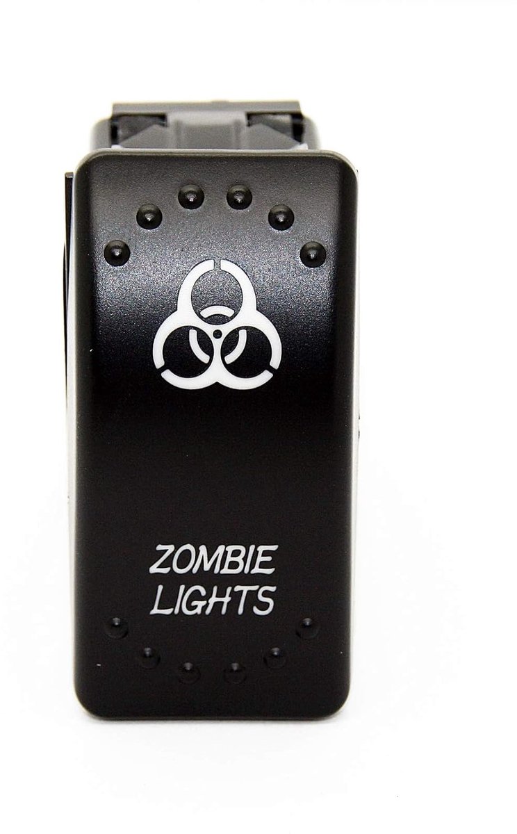 LED-Mafia Note: Zombie Lights JJ18 - Symbol Rocker Switch - Blauw - Plug & Play installatie - ShopVlot