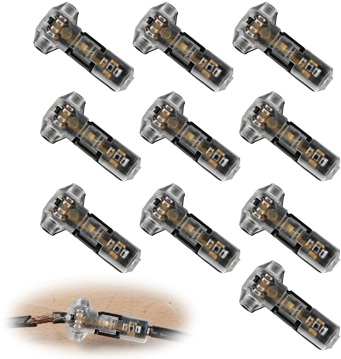 T-Tap kabelconnectoren 0,3-0,75mm² - 20/22 AWG - 1-polig zonder strippen - veilige en robuuste verbindingen - ShopVlot