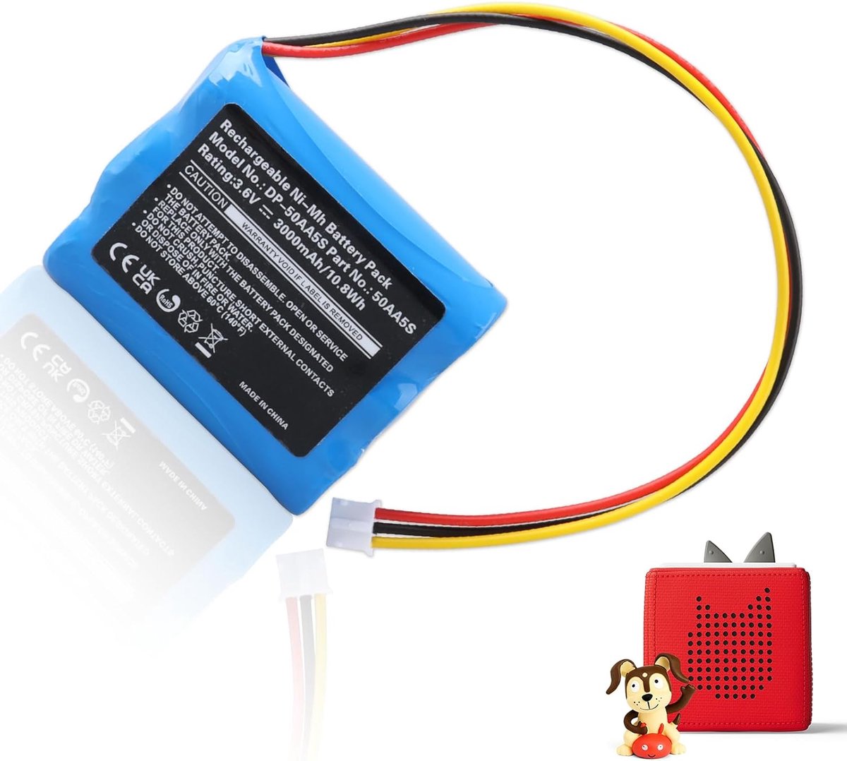 NI-MH batterij 3000 mAh - 3.6 V - lage zelfontlading - ideaal voor TonieBox - ShopVlot