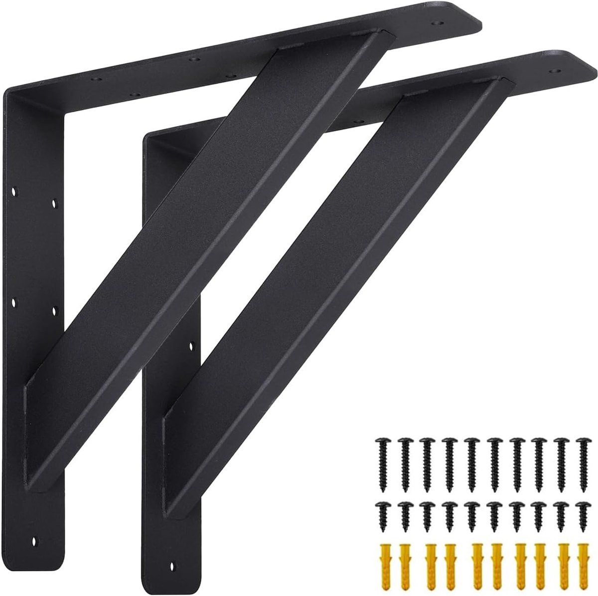 Zware Steunbeugels 254 x 254 mm - Metalen Hoeksteun - Robuust en Roestvrij - Ideaal voor Wandmontage - ShopVlot