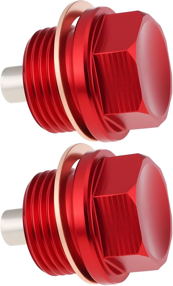 Magnetische olie afvoerplug M20x1.5 - aluminium legering - met pakkingen - ideaal voor motoren en auto’s - ShopVlot