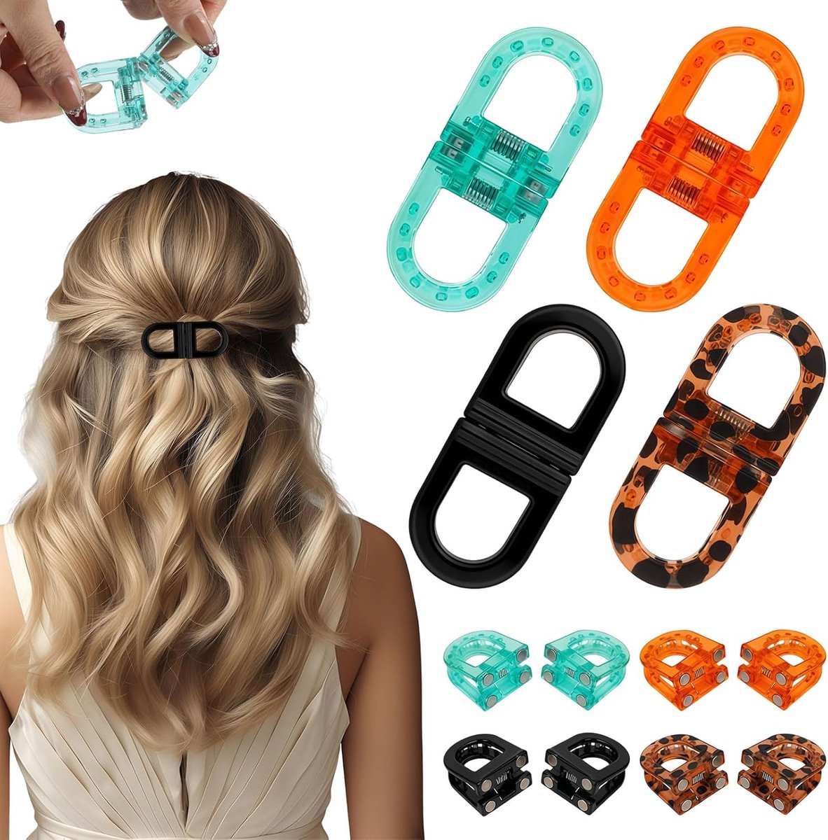 Haarclips 4pcs - Sterke grip - Magnetisch - Voor moeiteloze dagelijkse kapsels - ShopVlot