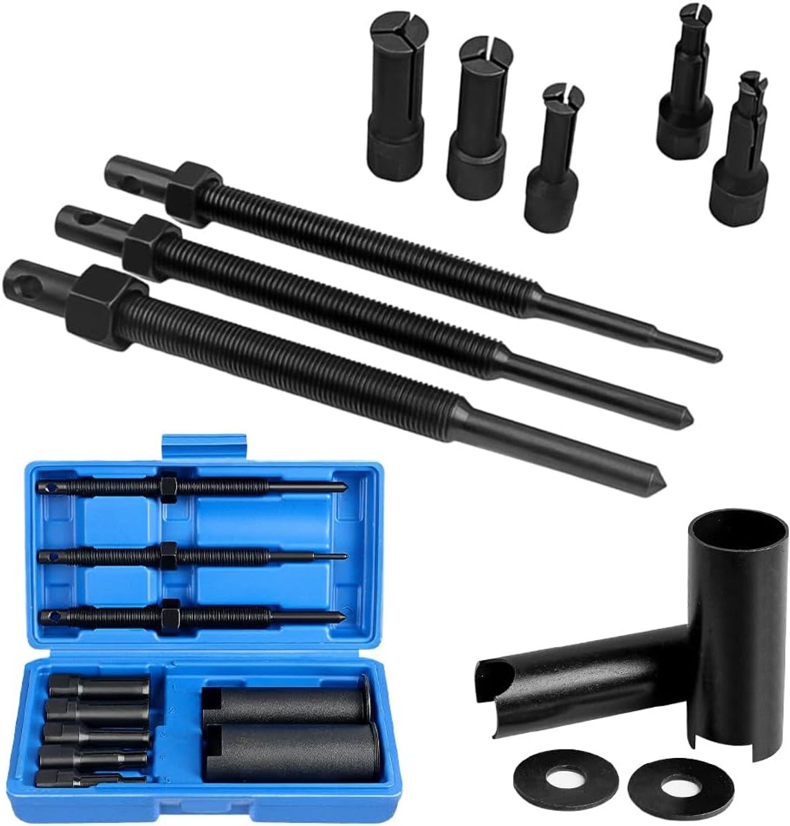 Wiellagertrekkerset 12-delig - Verwisselbare spanhouders 9-23 mm - Efficiënte demontage - Inclusief draagtas - ShopVlot