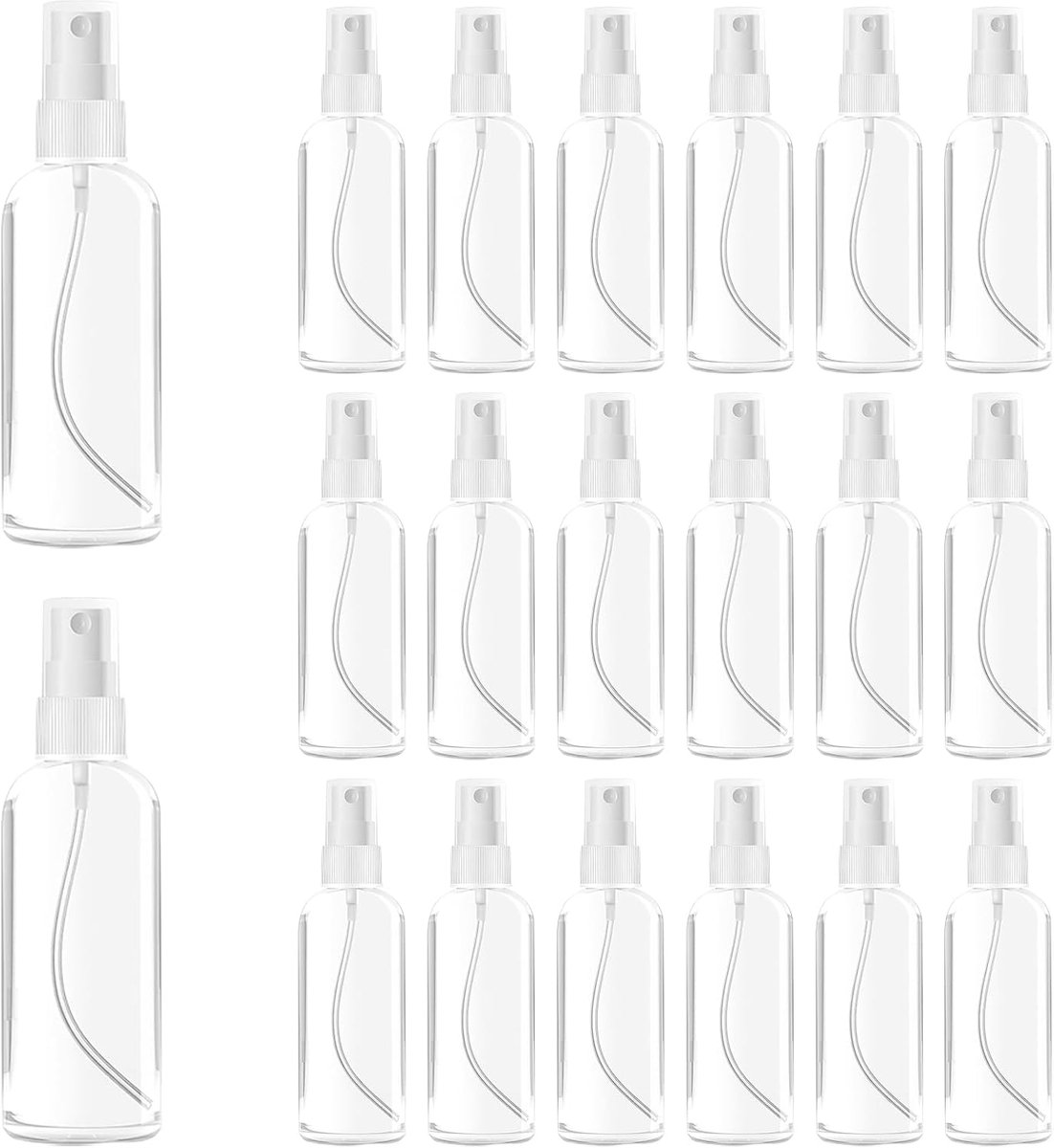 Sprayflessen 30ml - transparant plastic - compact en lichtgewicht - ideaal voor onderweg - ShopVlot