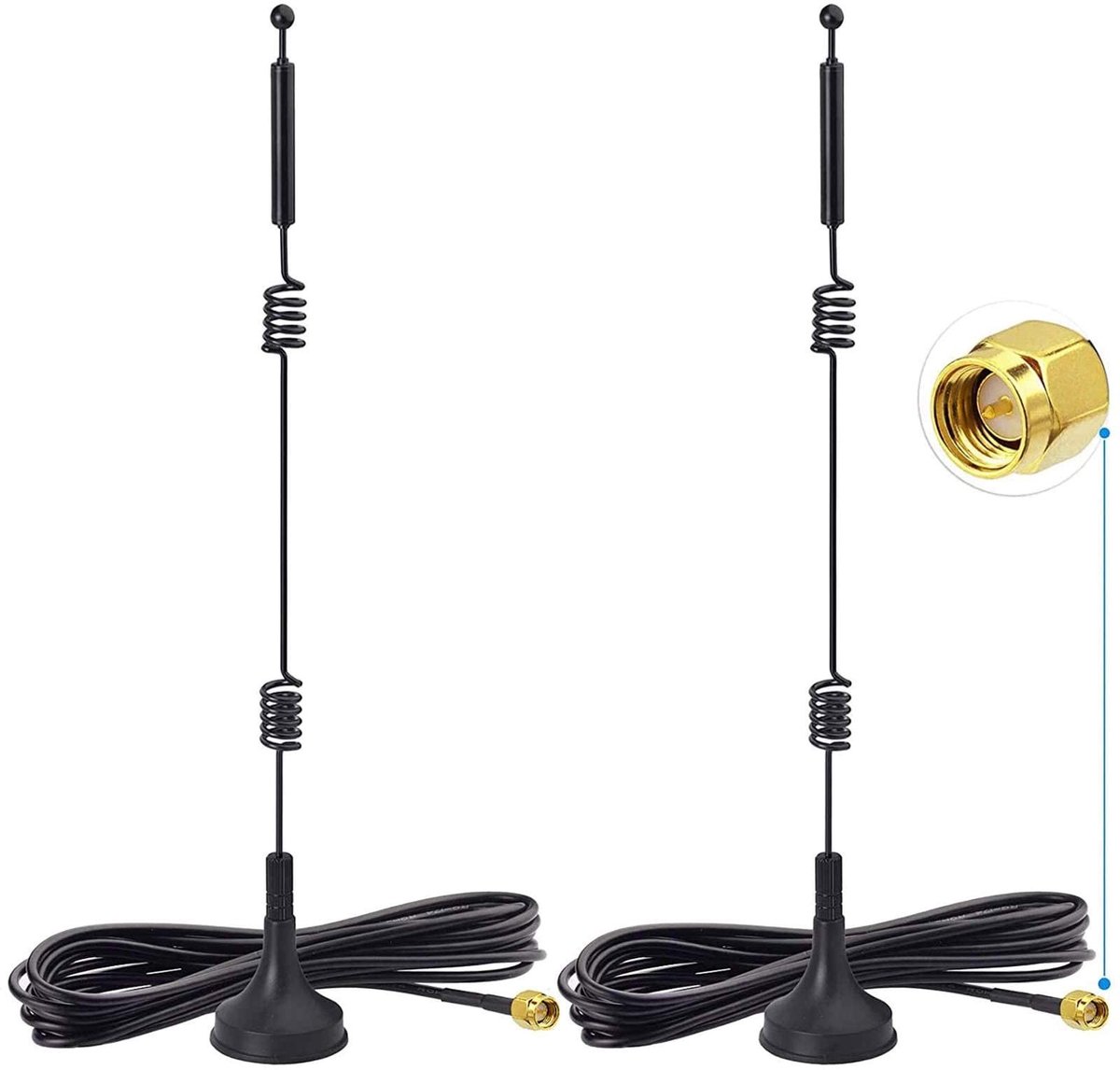 Solidchoice - Dual Band WiFi Antenne met Magnetische Basis (2-Pack)