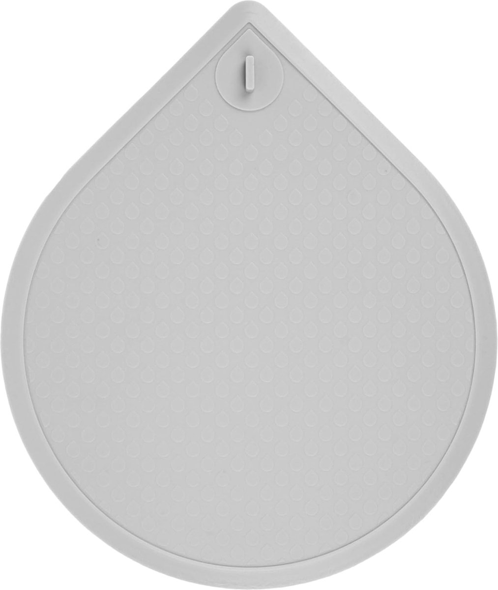 Stop voor afvoer 17 x 15 cm - siliconen - grijs - geschikt voor afvoeren tot Ø 130 mm - ShopVlot