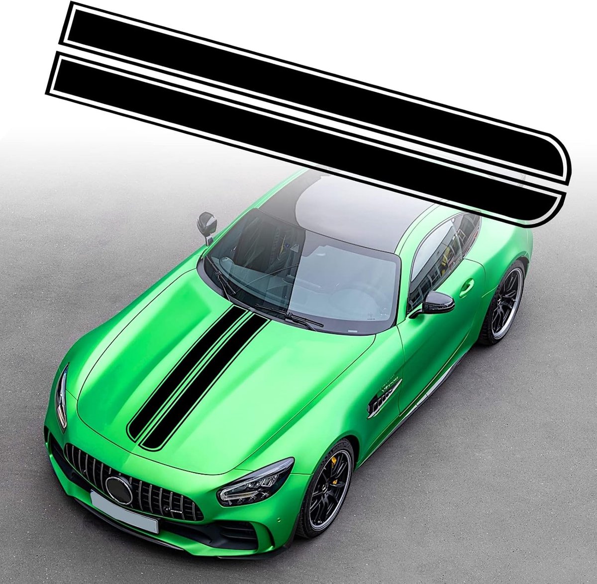 Autosport stickers - zwart vinyl - stijlvolle decoratie - voor een sportieve uitstraling - ShopVlot
