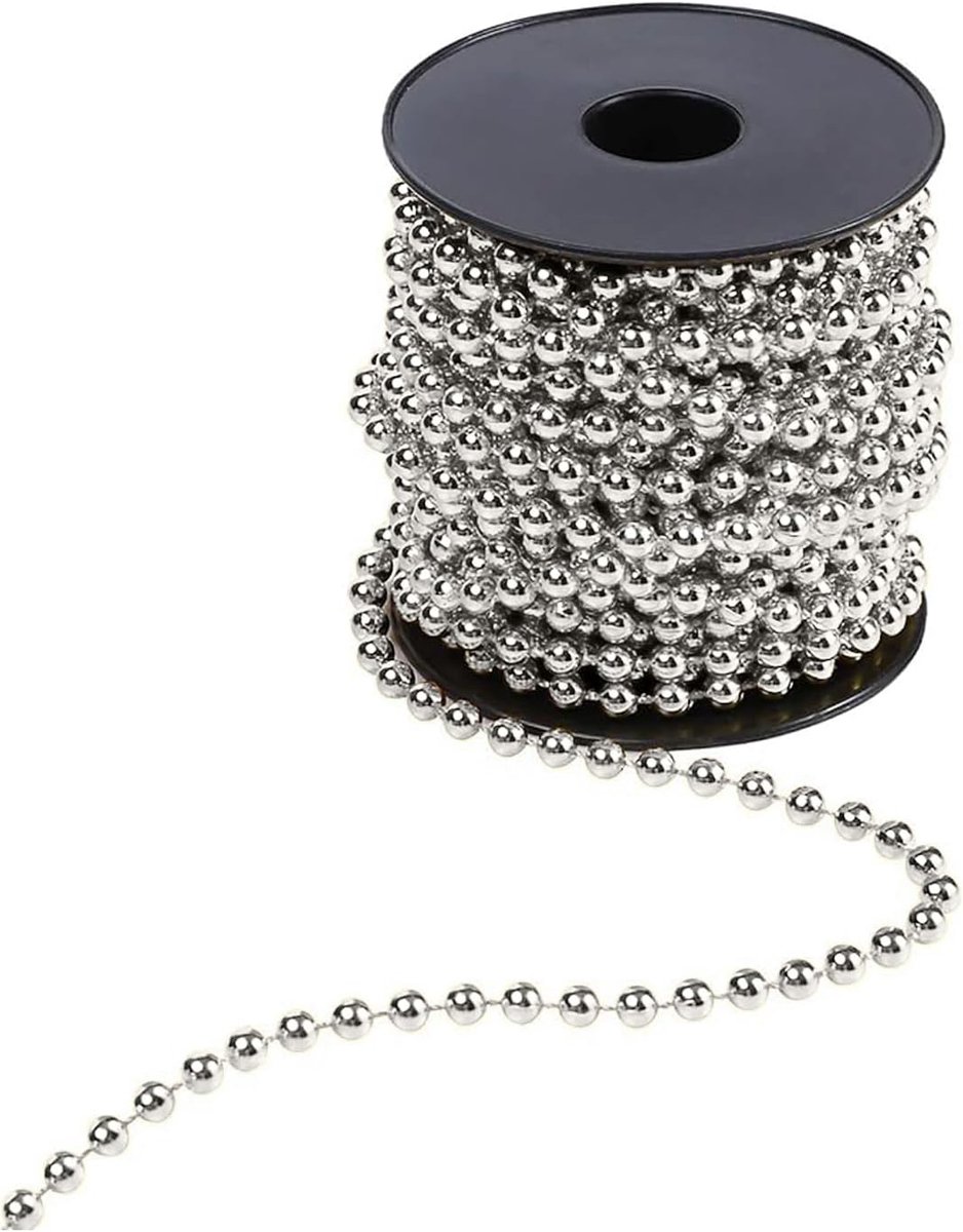 Kerstfeest Kralenketting - Gouden Plastic Parels - Feestelijke Decoratie - Creëer een vrolijke sfeer - ShopVlot
