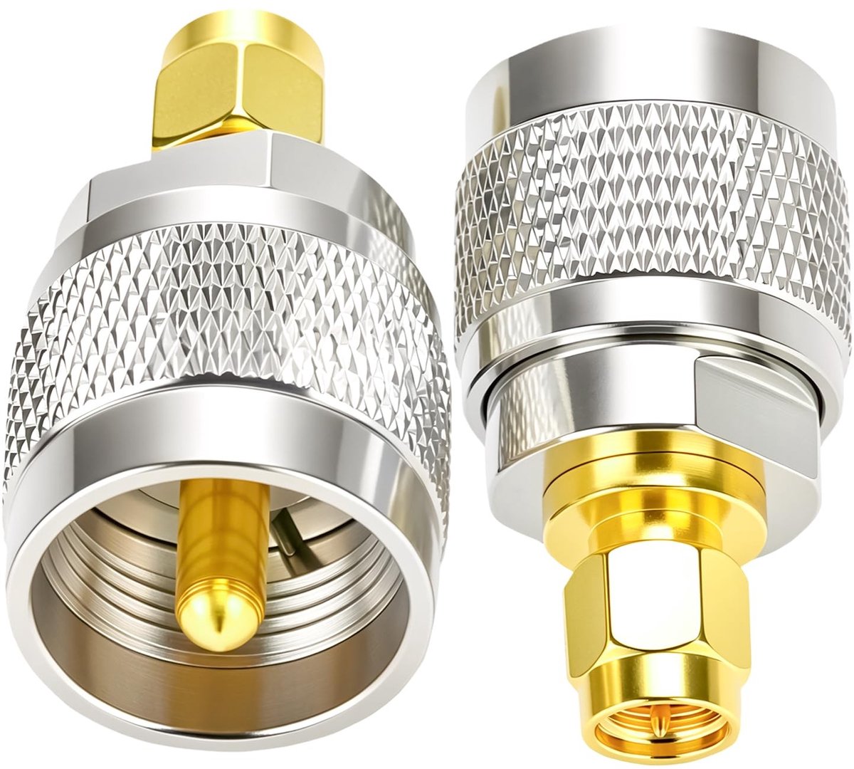 Solidchoice - 2 Stuks UHF naar SMA Antenne Adapter voor TV en Wi-Fi
