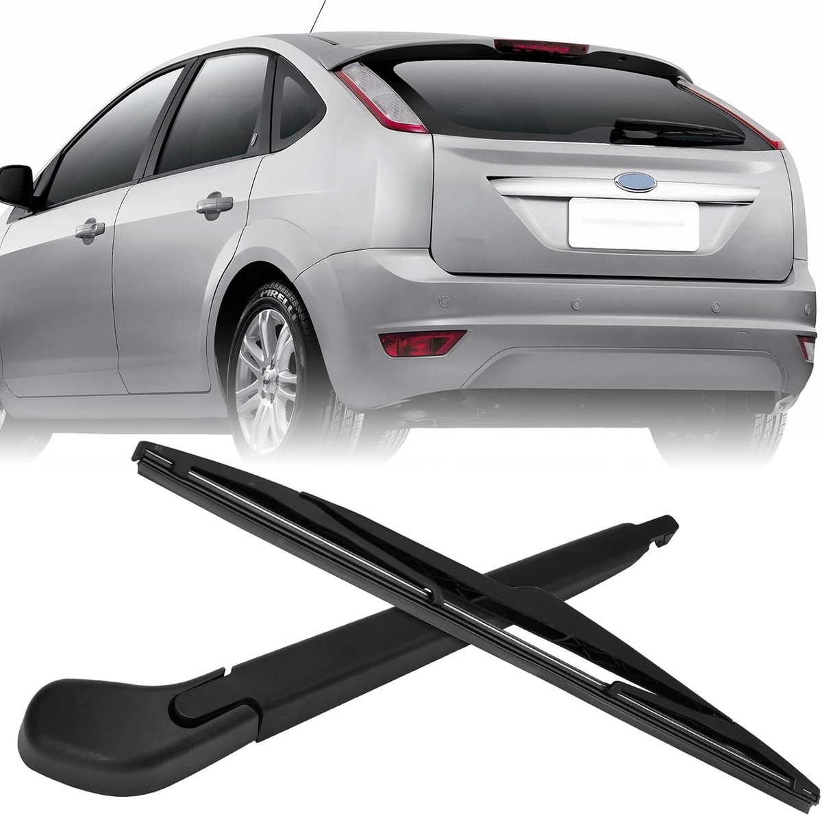 Achterruitenwisser voor Ford Focus Hatchback 2006-2010 - hoogwaardig rubber - stille werking - uitstekende reiniging - ShopVlot