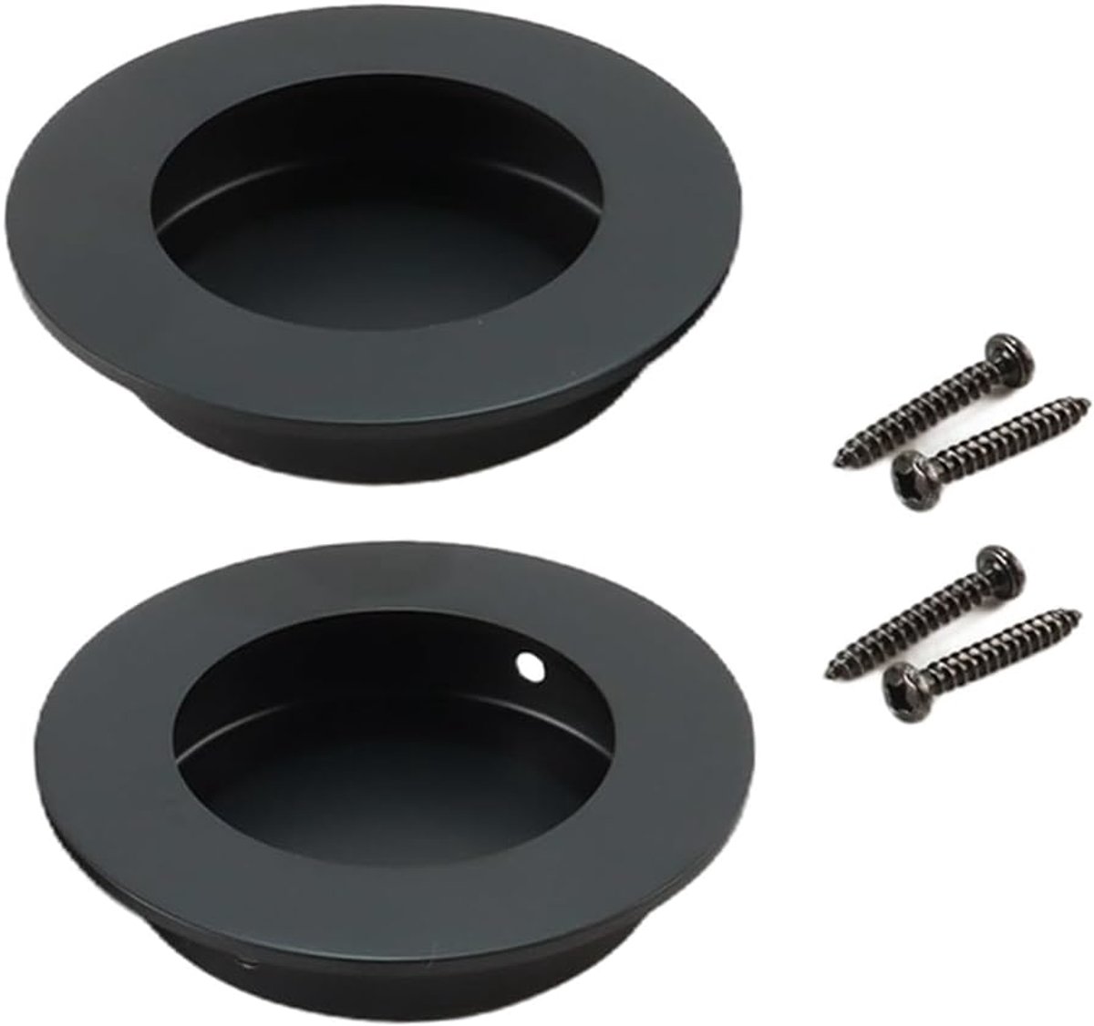 deurgrepen rond - roestvrij staal - zwart - elegant design voor meubels - ShopVlot