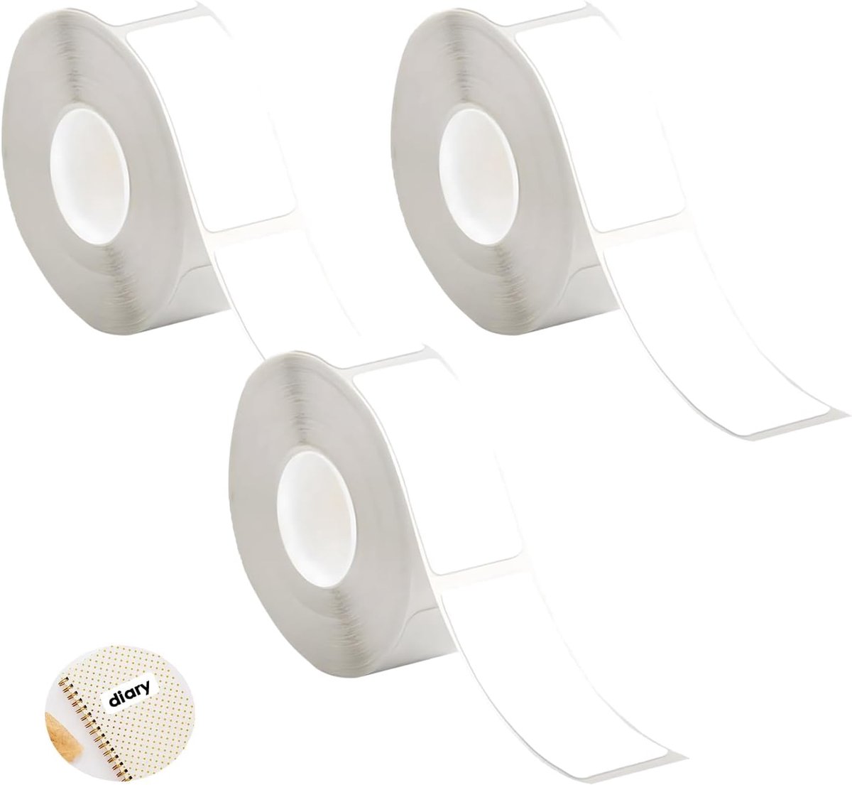 Zelfklevende thermische etiketten 12x40 mm - witte labels - 480 stuks - ideaal voor kantoororganisatie - ShopVlot