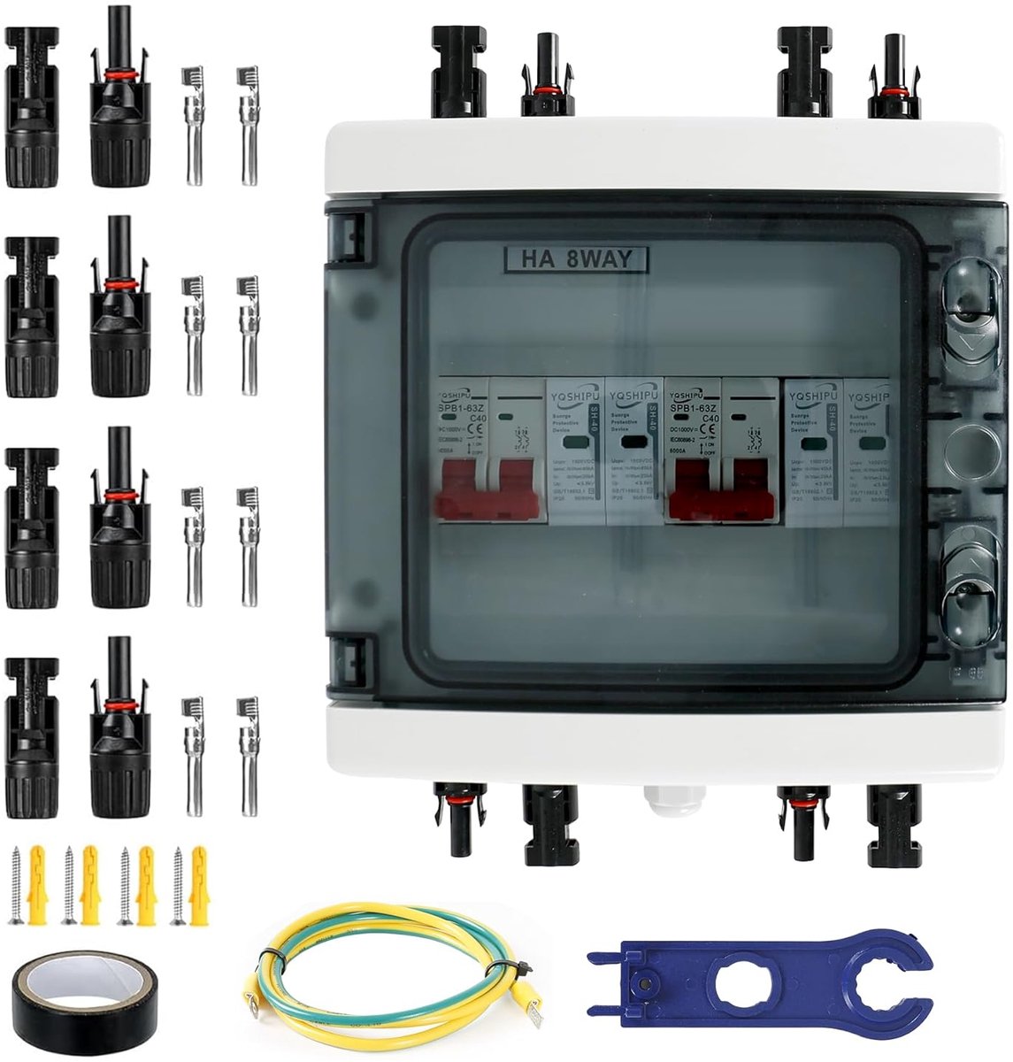 Solar Photovoltaic Combinatiebox 1000 V 40 A - Met isolatieschakelaar - IP65 waterdicht - ShopVlot
